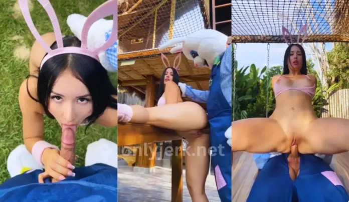 Kathrin3 – Chica colombiana vestida de conejo se la follan